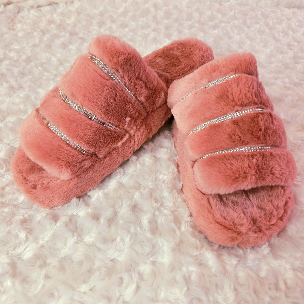 Lemonade Jess Fluffy Slides Slippers